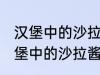 汉堡中的沙拉酱可以用炼乳代替吗 汉堡中的沙拉酱可不可以用炼乳代替