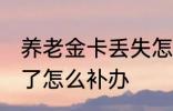 养老金卡丢失怎么办理 养老保险卡丢了怎么补办