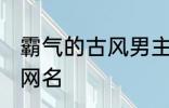 霸气的古风男主名字 适合男生的古风网名